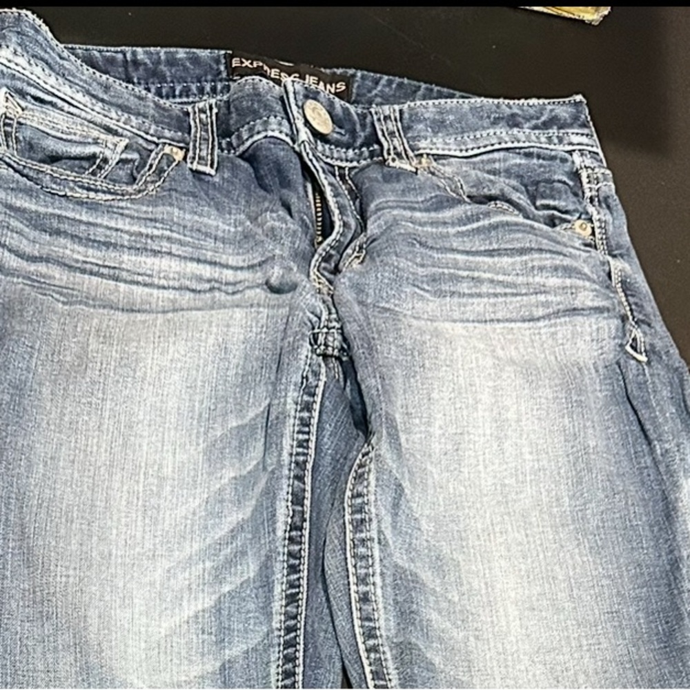 Express Light Blue Boot Cut Jeans